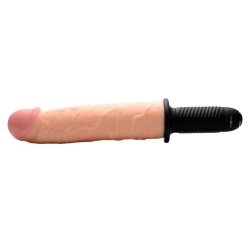 Onslaught 13 Mode XXL Vibrating Giant Dildo Thruster - Flesh