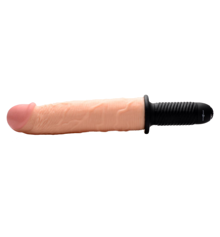 Onslaught 13 Mode XXL Vibrating Giant Dildo Thruster - Flesh
