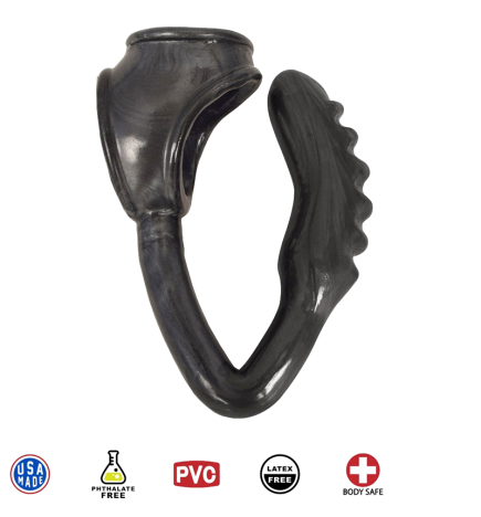 The Duke Cock and Ball Ring with Anal Plug