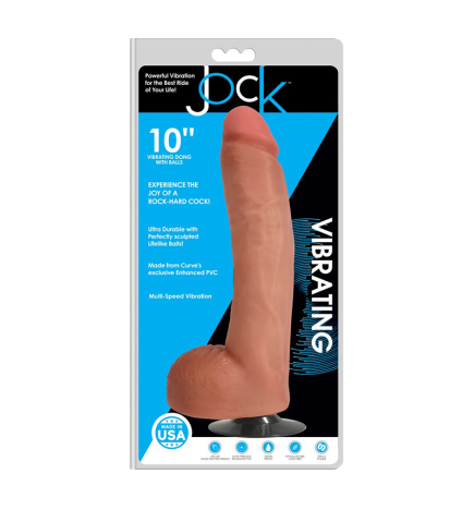 JOCK 10 Inch Vibrating Dong with Balls