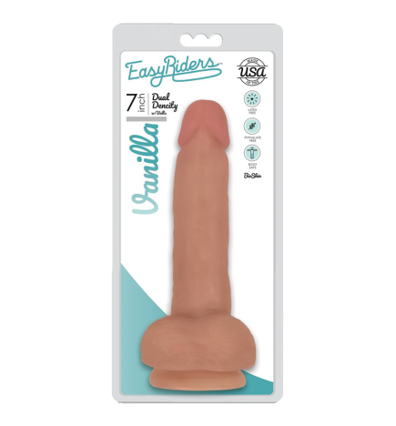 Easy Riders 7 Inch Dual Density Dildo With Balls