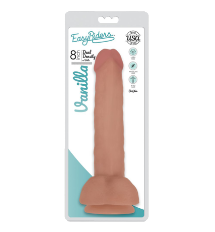Easy Riders 8 Inch Dual Density Dildo With Balls