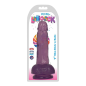 7 Inch Slim Stick with Balls Dildo - Berry