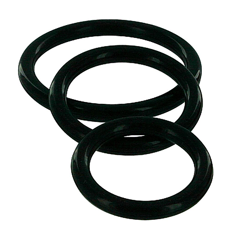 Trinity Silicone Cock Rings Black