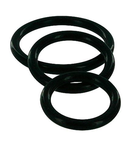 Trinity Silicone Cock Rings Black