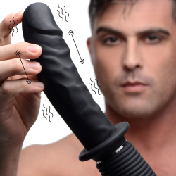 Power Pounder Vibrating and Thrusting Silicone Dildo