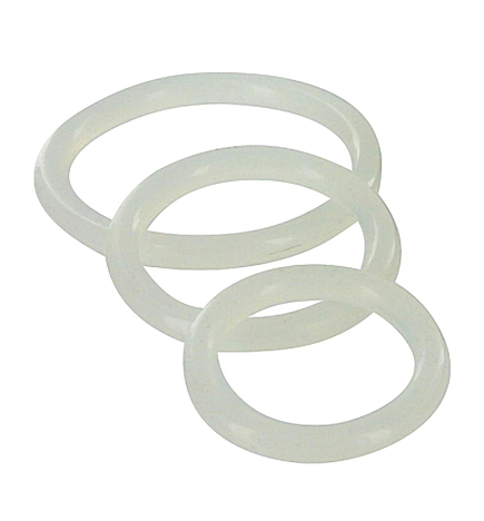 Trinity Silicone Cock Rings Black