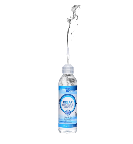 Relax Desensitizing Lubricant With Nozzle Tip - 4 & 8 oz.