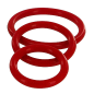 Trinity Silicone Cock Rings Black