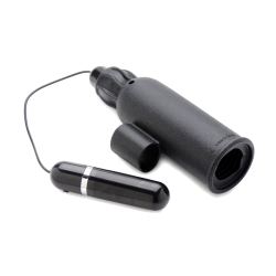 Lightning Stroke Silicone Stroker With Vibrating Bullet