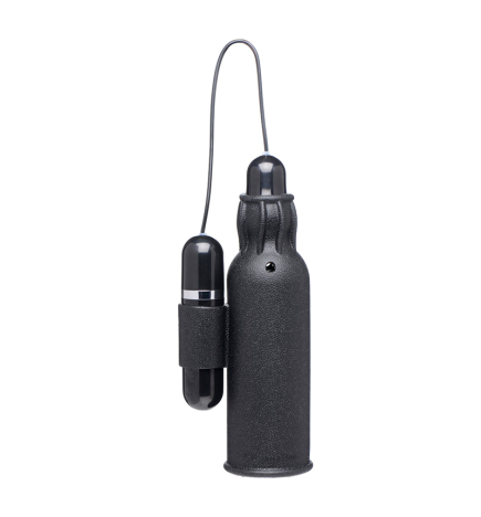 Lightning Stroke Silicone Stroker With Vibrating Bullet