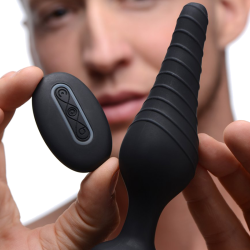 Silicone Vibrating Anal Plug With Remote Control