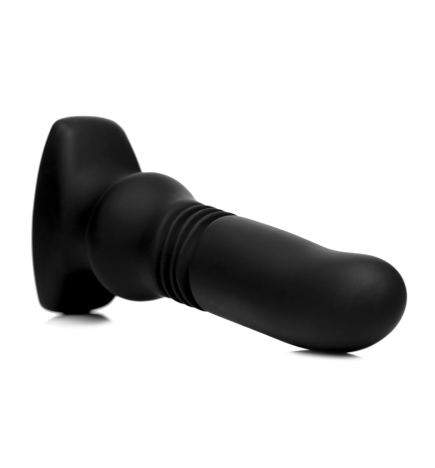 Silicone Vibrating and Thrusting Plug with Remote Control