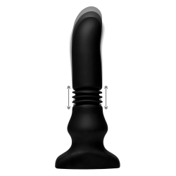 Silicone Vibrating and Thrusting Plug with Remote Control