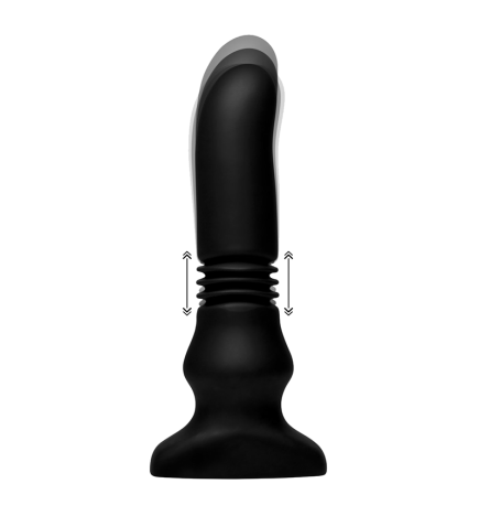 Silicone Vibrating and Thrusting Plug with Remote Control