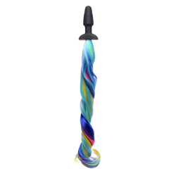 Rainbow Pony Tail Anal Plug
