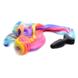 Rainbow Pony Tail Anal Plug