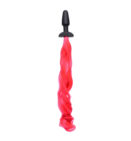 Hot Pink Pony Tail Anal Plug