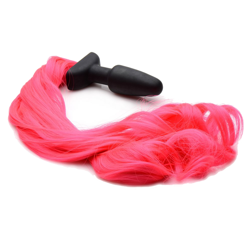 Hot Pink Pony Tail Anal Plug Hot Pink Pony Tail Anal Plug