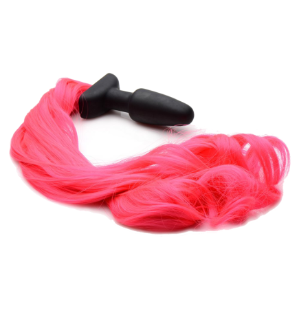 Hot Pink Pony Tail Anal Plug