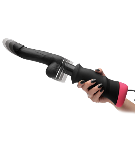 Mega-Pounder Hand-held Thrusting Silicone Dildo