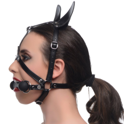 Dark Horse Pony Head Harness with Silicone Bit