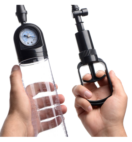 Trigger Penis Pump with Built-in Pressure Gauge