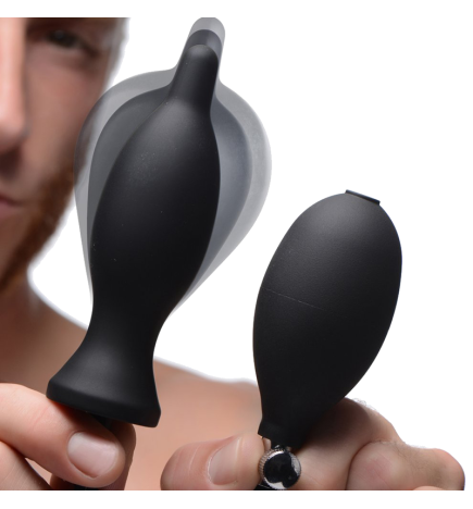 Dark Inflator Silicone Inflatable Anal Plug