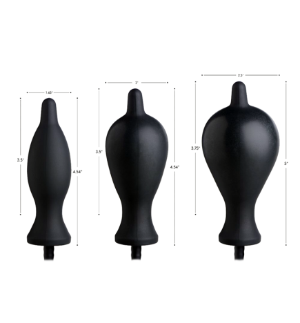 Dark Inflator Silicone Inflatable Anal Plug