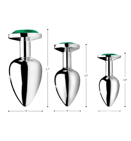 Emerald Gem Anal Plug Set