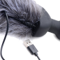 Remote Control Vibrating Grey Fox Tail Anal Plug