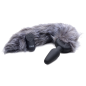 Remote Control Vibrating Grey Fox Tail Anal Plug