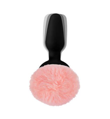 Remote Control Vibrating Pink Bunny Tail Anal Plug