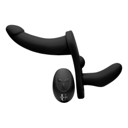 Double Take 10X Double Penetration Vibrating Strap-on Harness