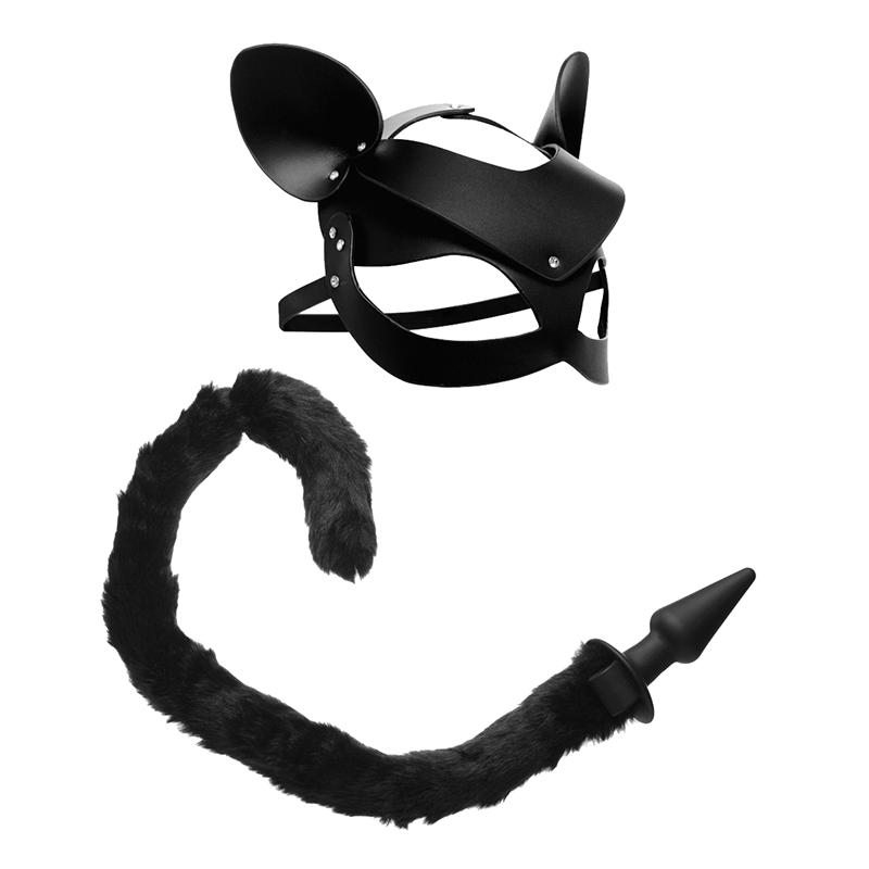 Cat Tail Anal Plug and Mask Set Cat Tail Anal Plug and Mask Set