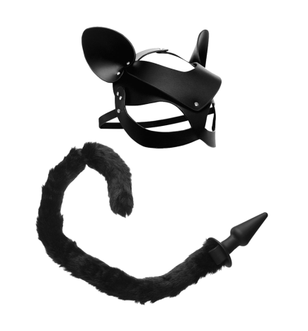 Cat Tail Anal Plug and Mask Set