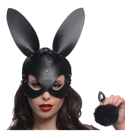 Bunny Tail Anal Plug and Mask Set