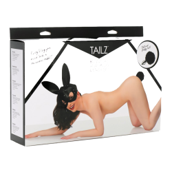 Bunny Tail Anal Plug and Mask Set