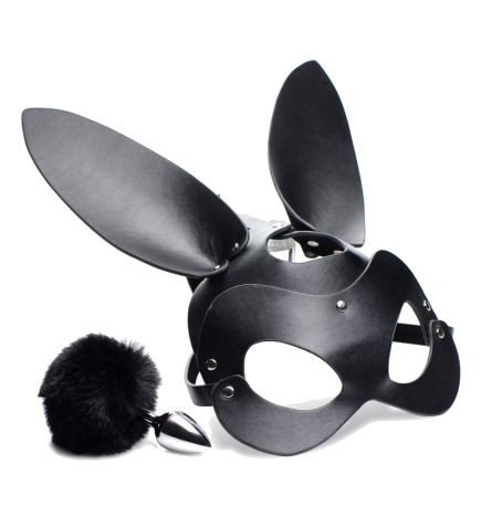 Bunny Tail Anal Plug and Mask Set