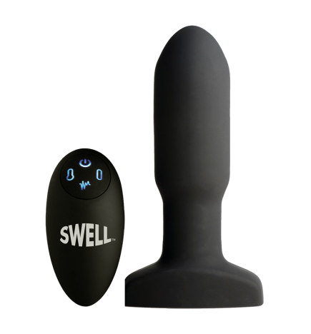 Remote Control Inflatable 10X Vibrating Missile Silicone Plug