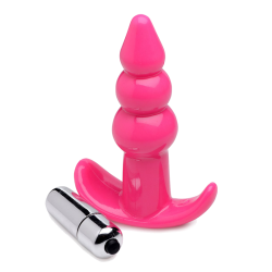 Ribbed Vibrating Butt Plug