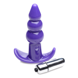 Ribbed Vibrating Butt Plug