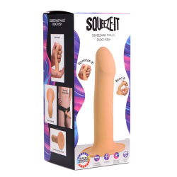 Squeezable Phallic Dildo - Flesh