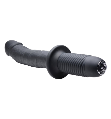 The Large Realistic 10X Silicone Vibrator with Handle