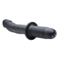 The Large Realistic 10X Silicone Vibrator with Handle