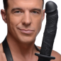 The Large Realistic 10X Silicone Vibrator with Handle