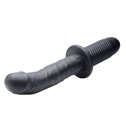The Large Realistic 10X Silicone Vibrator with Handle