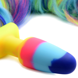 Rainbow Unicorn Tail Anal Plug