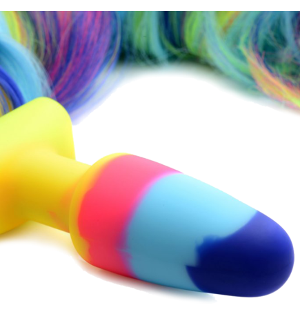 Rainbow Unicorn Tail Anal Plug