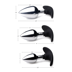 Dark Invader Metal and Silicone Anal Plug